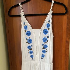 aeropostale small floral embroidered romper